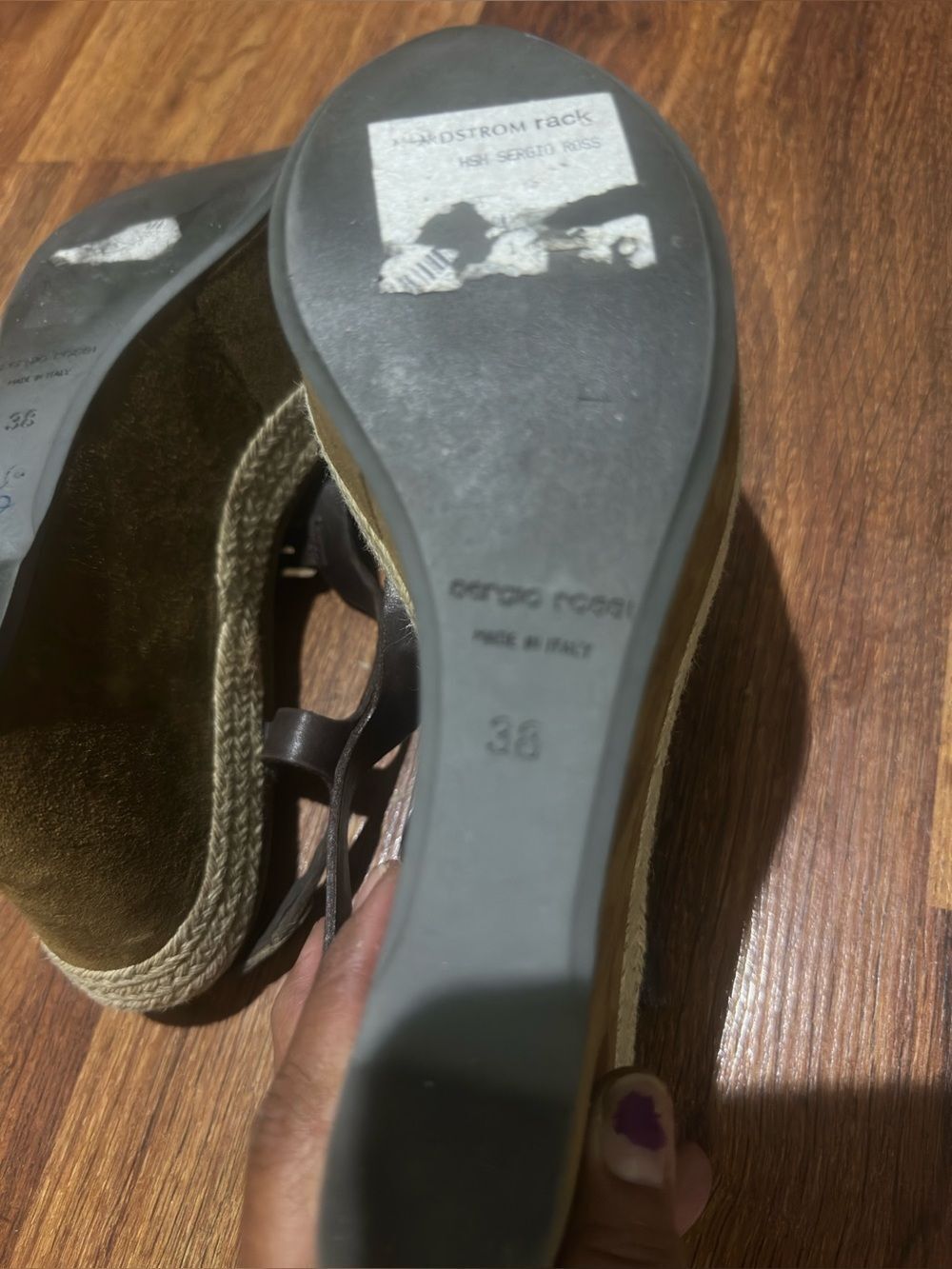 SERGIO ROSSI WEDGES SIZE 38 - Picture 8 of 9